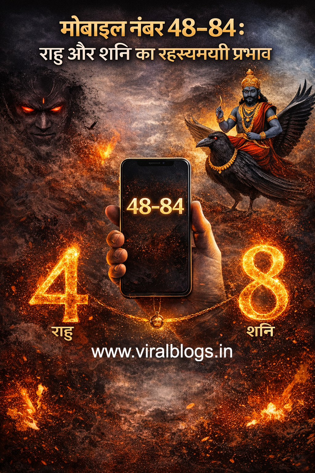 मोबाइल नंबर 48–84: राहु और शनि का रहस्यमयी प्रभाव