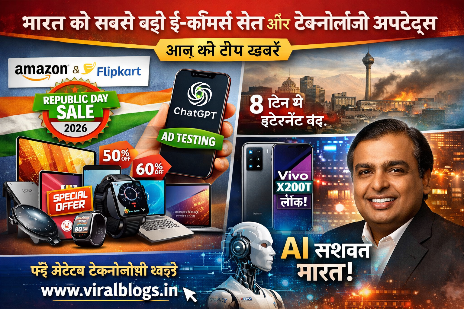 भारत की सबसे बड़ी ई-कॉमर्स सेल और टेक्नोलॉजी अपडेट्स